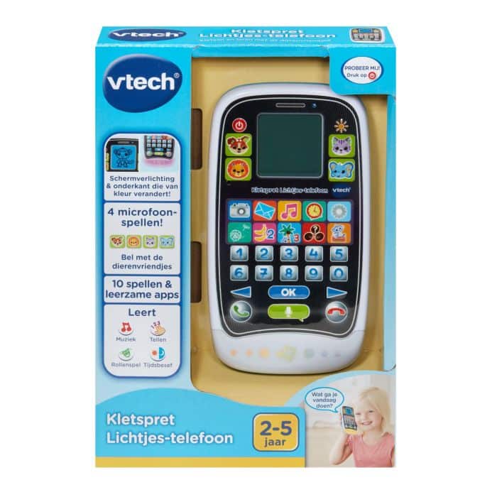 Afbeelding laden in galerijviewer, Vtech educatief speelgoed kletspret lichtjes-telefoon multicolor.
