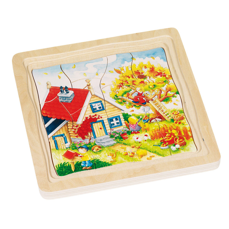 Afbeelding laden in galerijviewer, Goki 4-lagen puzzel seizoenen, 54st.
