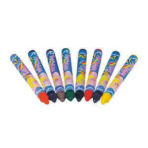 Goki textielkrijt (was). 9 cm. 8 kleuren. 3+