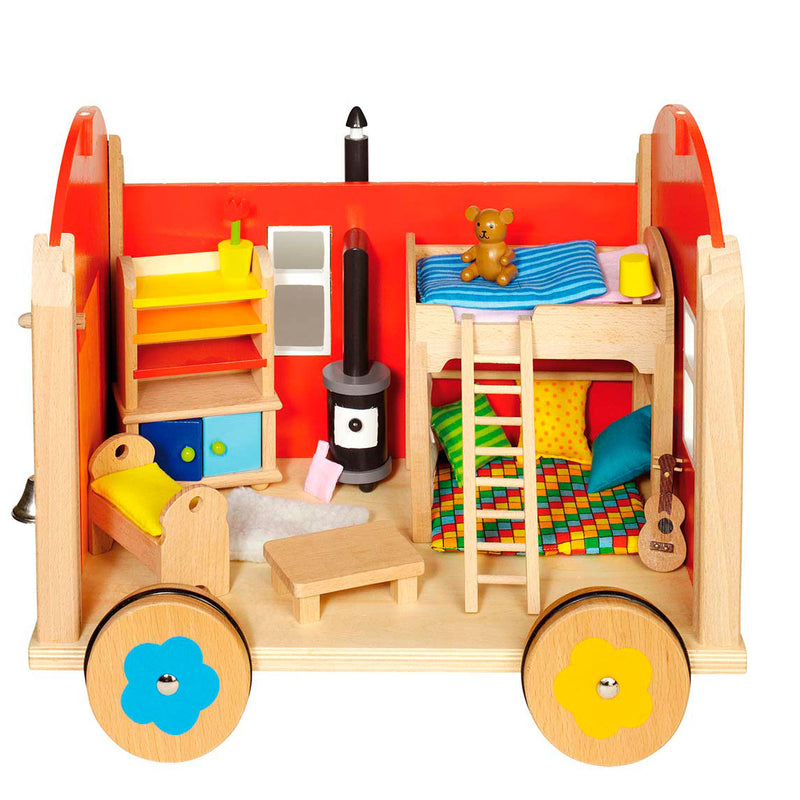 Afbeelding laden in galerijviewer, Goki poppenhuis woonwagen
