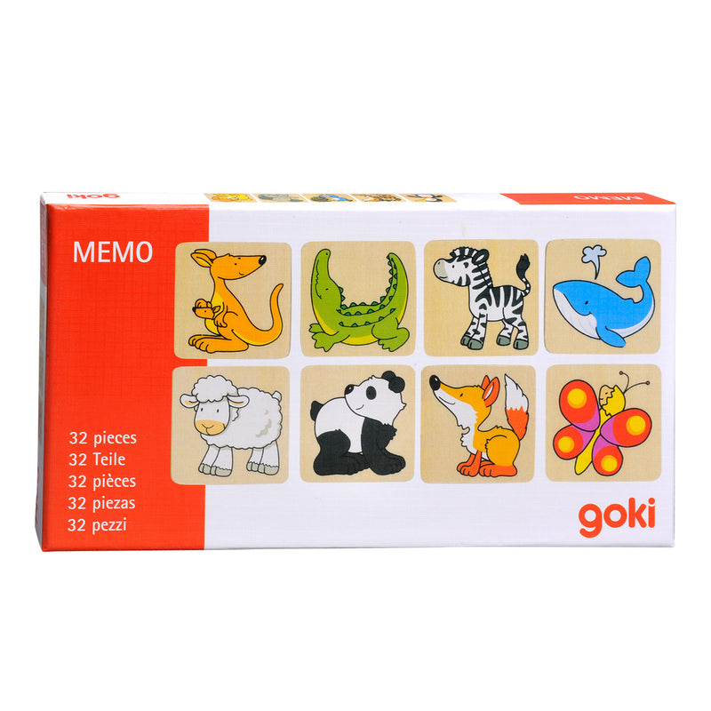 Afbeelding laden in galerijviewer, Goki houten memo dieren, 32dlg.
