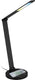 Briloner cuma - led bureaulamp - met inductieve oplaadlade - dimbaar - touch - geheugenfunctie - cct kleurtemperatuurregeling - ø18 x 44 cm - zwart
