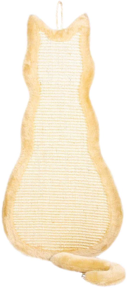 Trixie krabplank kat - beige 35x69 cm - sisal, pluche, met belletje