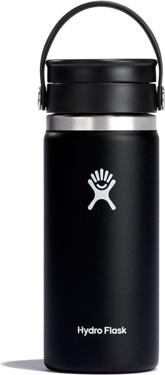 Hydro flask wide flex sip lid koffiebeker (473 ml) - black