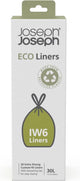 Joseph joseph eco liners afvalzakken grijs - iw6 - 30 l - 20 stuks