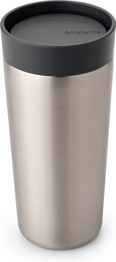 Brabantia make take thermosbeker - koffiebeker to go - 360 ml - dark grey