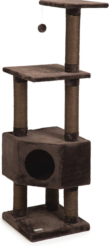 Beeztees figado - krabpaal - krabpaal xl - bruin - 40x40x135 cm