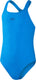 Speedo endurance+ medalist meisjes sportbadpak - kleurvast badpak meisjes - chloorbestendig zwempak meisjes - sportbadpak kids met medalist-rug - blauw - maat 140