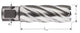 Rotec kernboor hss-xe silver-line 14.0mm sl55