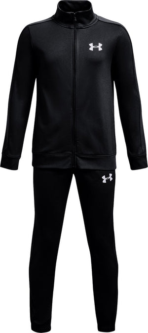 Under armour ua rival knit track suit-blk jongens trainingspak - zwart - wit 152