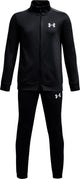 Under armour ua rival knit track suit-blk jongens trainingspak - zwart - wit 152
