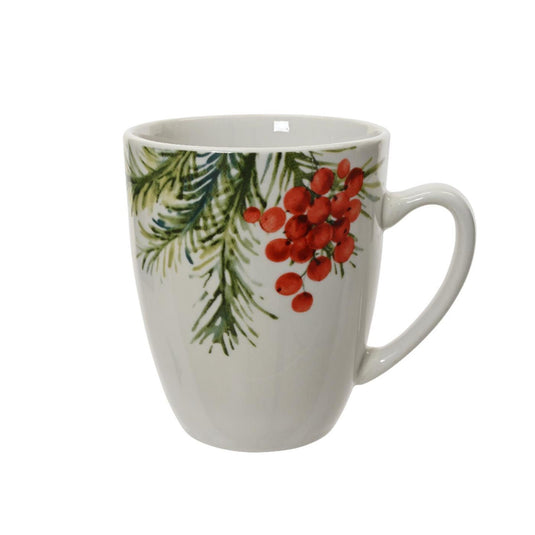 Decoris kerstmok porselein ã˜8,7xh10,5cm