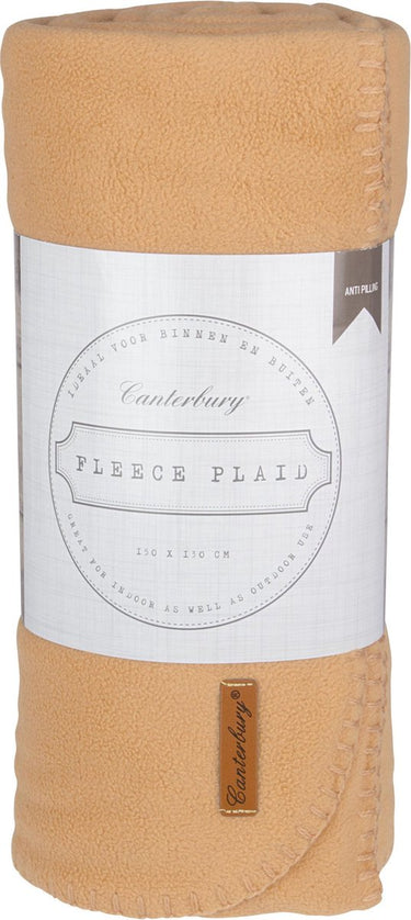 Canterbury plaid fleece - cozy - beige - 150x130 cm