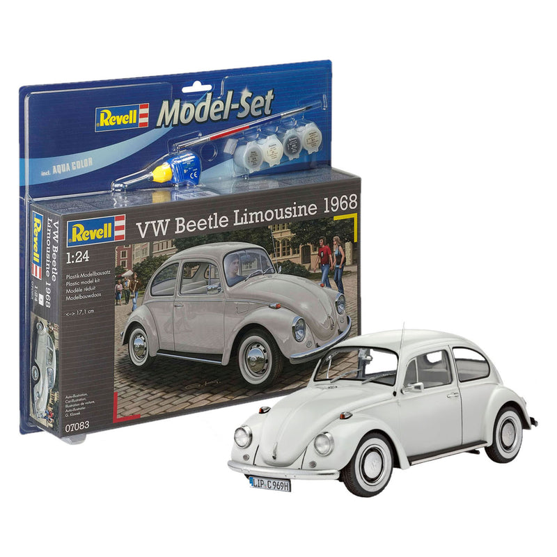 Afbeelding laden in galerijviewer, Revell model set - volkswagen beetle limousine 68 - incl. basiskleuren verf
