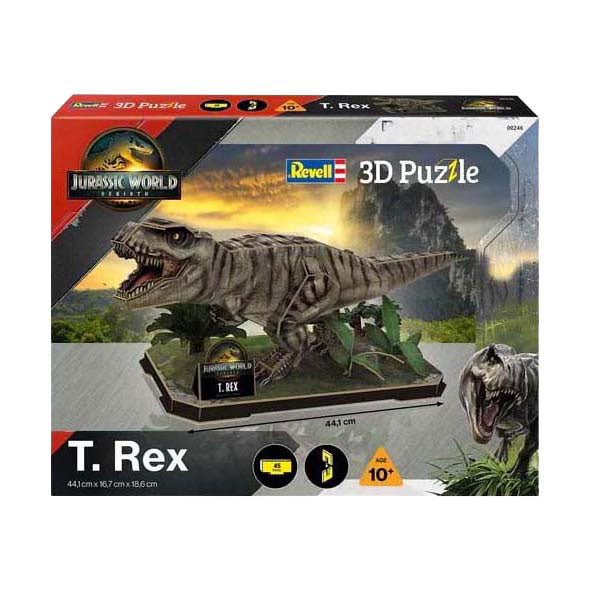Afbeelding laden in galerijviewer, Revell 3d puzzel bouwpakket jurassic world - t. rex - 45dlg.
