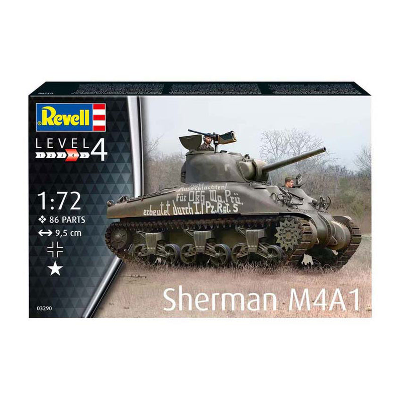 Afbeelding laden in galerijviewer, Revell modelbouwpakket - sherman m4a1 1:72 - 86dlg.
