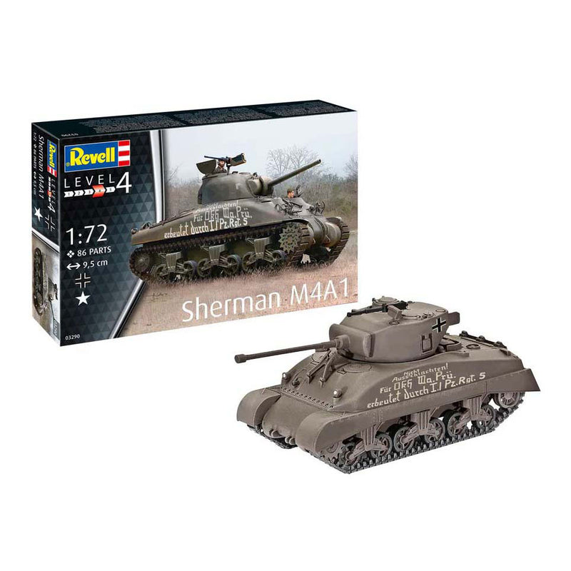 Afbeelding laden in galerijviewer, Revell modelbouwpakket - sherman m4a1 1:72 - 86dlg.
