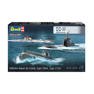 Revell modelbouwpakket - 70 years bundeswehr-wilhelm bauer,type 206a,class2 1:144 - 154dlg.