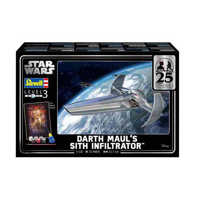 Afbeelding laden in galerijviewer, Revell modelbouwpakket star wars - darth mauls sith infiltrator 1:120 - 35dlg.
