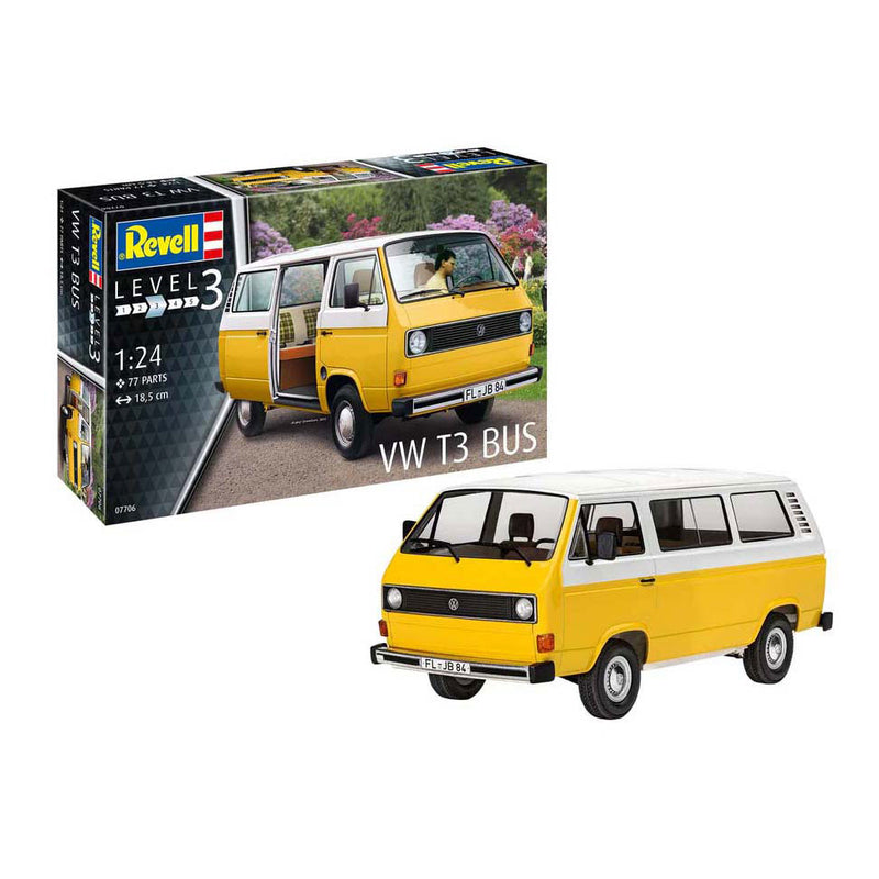 Afbeelding laden in galerijviewer, Revell modelbouwpakket - vw t3 bus 1:25 - 77dlg.
