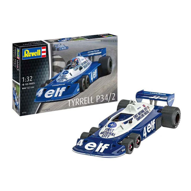 Afbeelding laden in galerijviewer, Revell modelbouwpakket militaire voertuigen - 07741 tyrrell p34 2 - 6 wieler - formule 1 auto plastic - 1:32 - modelbouw
