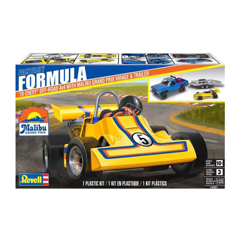 Afbeelding laden in galerijviewer, Revell modelbouwpakket - '78 chevy 4x4 pickup with go-kart 1:25
