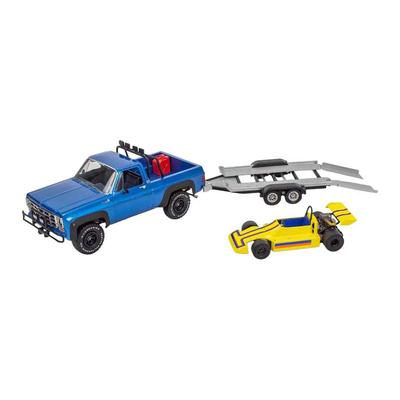 Afbeelding laden in galerijviewer, Revell modelbouwpakket - '78 chevy 4x4 pickup with go-kart 1:25
