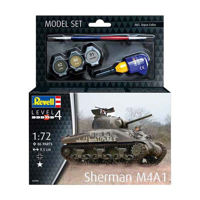 Afbeelding laden in galerijviewer, Revell modelbouwpakket - sherman m4a1 1:72 - 86dlg.
