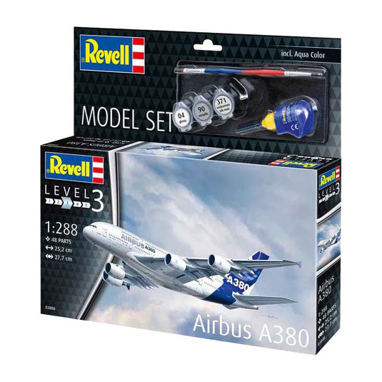 Revell modelbouwpakket - airbus a380 1:288 - 48dlg. - incl. basiskleuren verf
