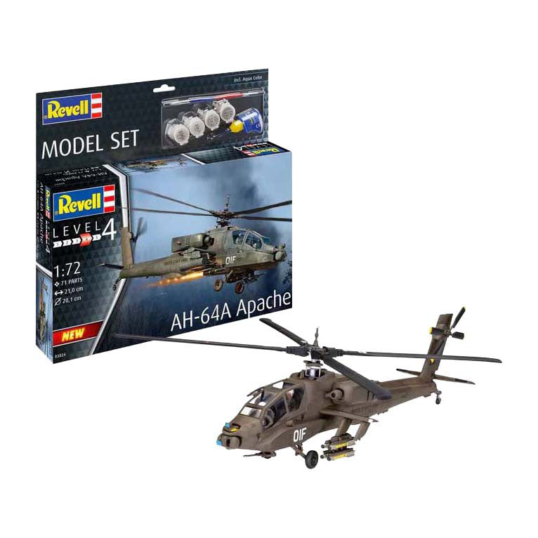 Afbeelding laden in galerijviewer, Revell modelbouwpakket - ah-64a apache 1:72 - 71dlg. - incl. basiskleuren verf
