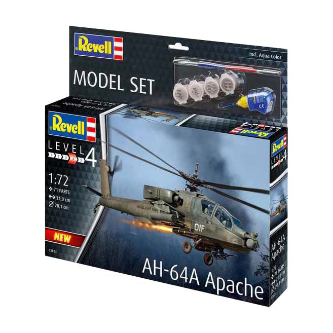 Afbeelding laden in galerijviewer, Revell modelbouwpakket - ah-64a apache 1:72 - 71dlg. - incl. basiskleuren verf
