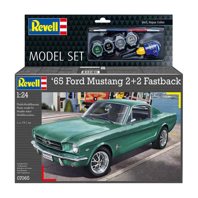 Afbeelding laden in galerijviewer, Revell modelbouwpakket - 1965 ford mustang 2+2 fastback 1:24 - 82dlg. - incl. basiskleuren verf
