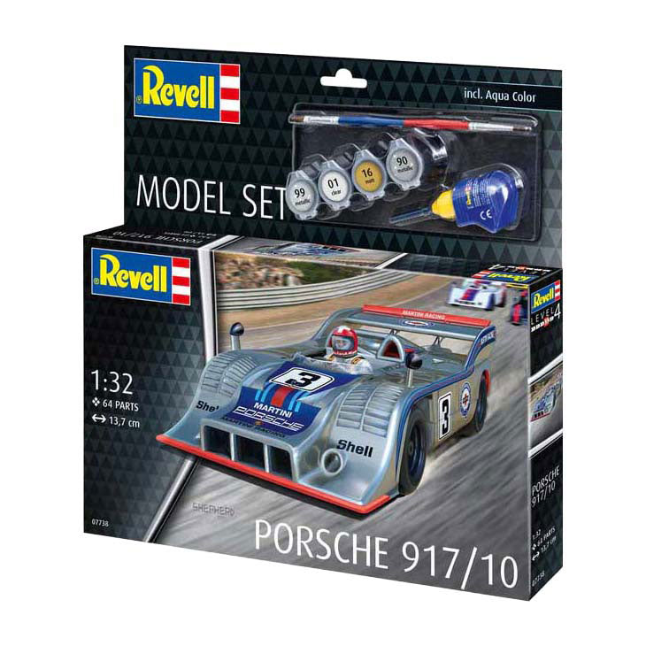 Afbeelding laden in galerijviewer, Revell modelbouwpakket - porsche 917 1:32 - 64dlg - incl. aqua color basiskleuren verf
