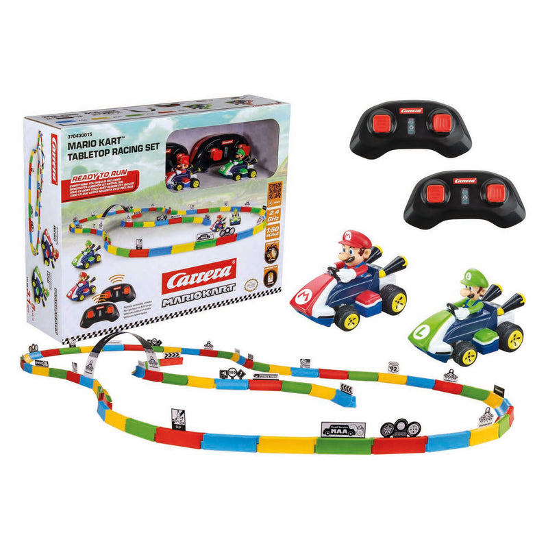 Afbeelding laden in galerijviewer, Carrera rc 2,4ghz mario kart tabletop racing set - mario luigi 1:43
