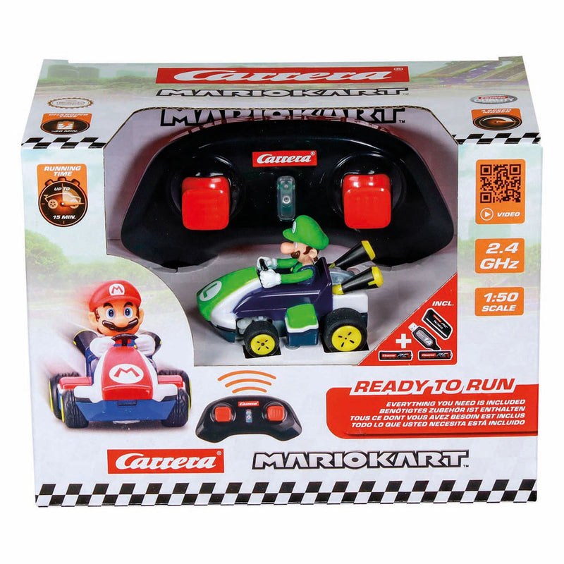Afbeelding laden in galerijviewer, Carrera mini rc 2,4ghz mario kart luigi - 1:50
