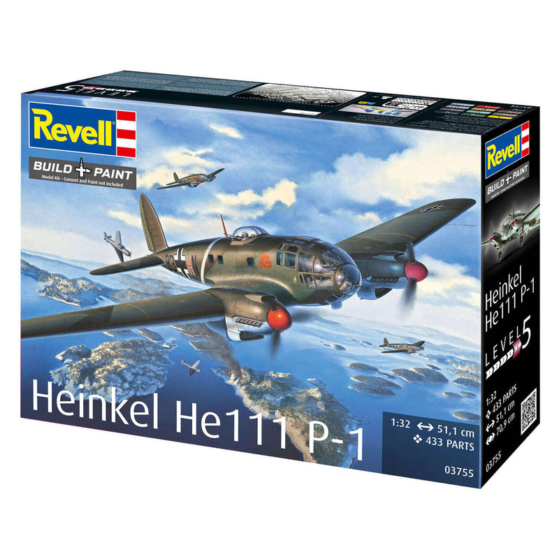 Afbeelding laden in galerijviewer, Revell modelbouwpakket heinkel he 111p-1 1:32 - 433dlg.
