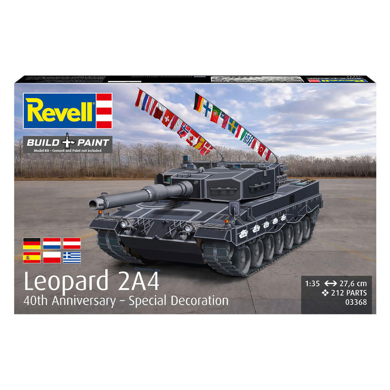 Afbeelding laden in galerijviewer, Revell modelbouwpakket leopard 2a4 - special decoration 40th anniversary 1:35 - 212dlg.
