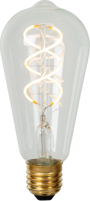 Lucide st64 - filament lamp - ø 6,4 cm - led - e27 - 1x4,9w 2200k - transparant