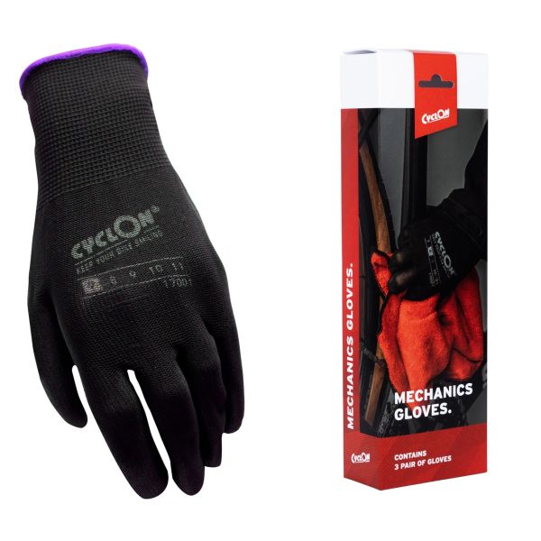 Afbeelding laden in galerijviewer, Cyclon montagehandschoenen m7 nylon pu zwart paars (20pr)
