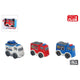 Mini club rescue voertuig free wheel 8cm 3 assorti