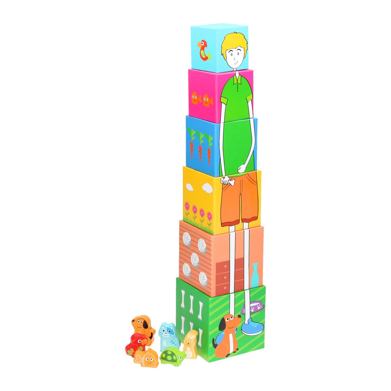 Afbeelding laden in galerijviewer, Small foot - stapeltoren met dieren
