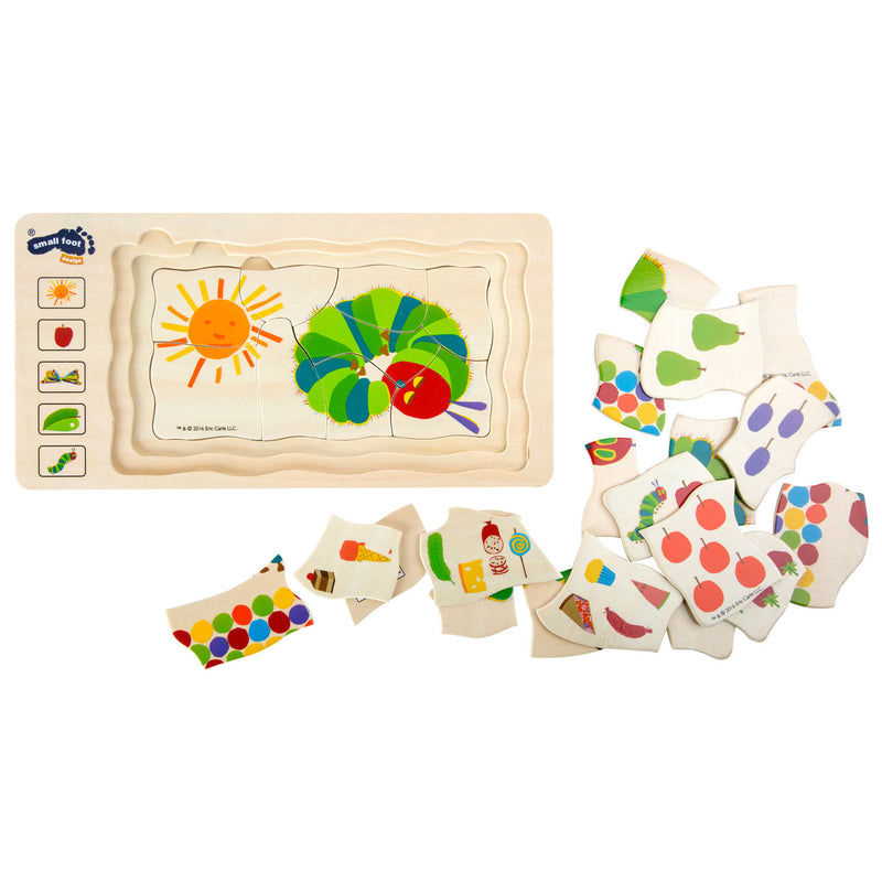 Afbeelding laden in galerijviewer, Small foot - rupsje nooitgenoeg lagenpuzzel, 36dlg.
