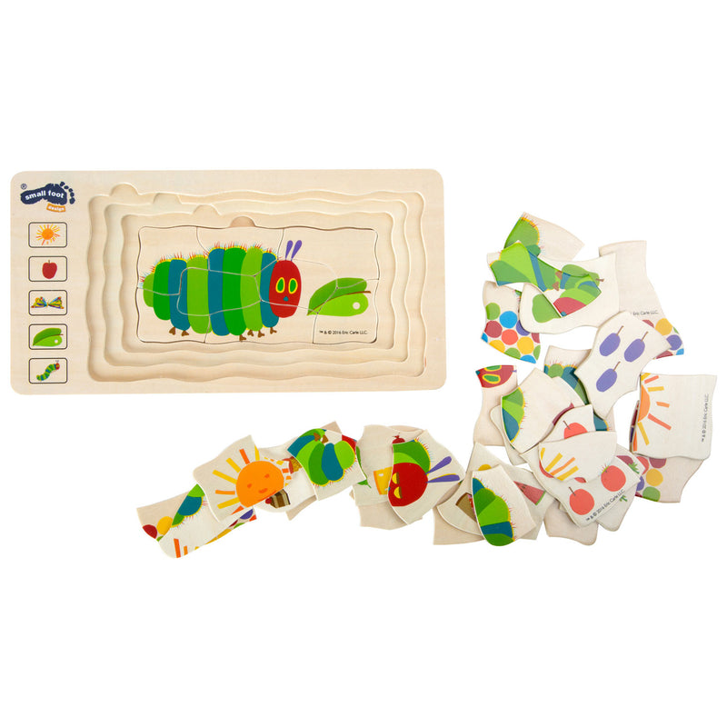 Afbeelding laden in galerijviewer, Small foot - rupsje nooitgenoeg lagenpuzzel, 36dlg.

