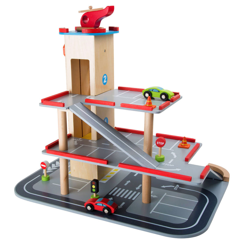 Afbeelding laden in galerijviewer, Small foot - houten parkeergarage met accessoires
