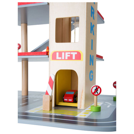Small foot - houten parkeergarage met accessoires