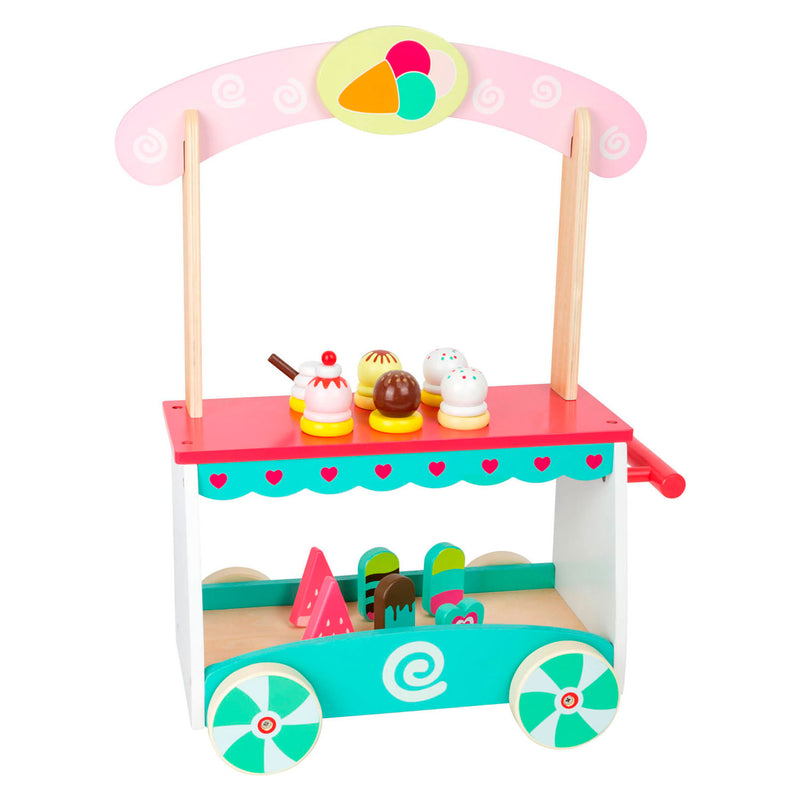 Afbeelding laden in galerijviewer, Small foot - houten ijscokar met accessoires
