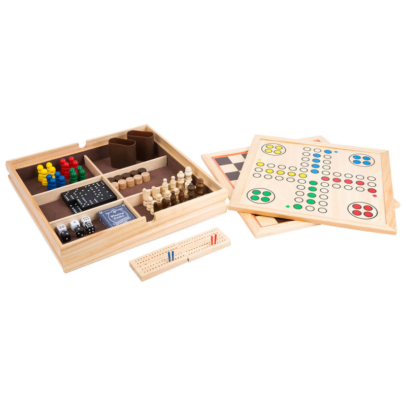 Afbeelding laden in galerijviewer, Small foot - houten klassieke spellen 9in1
