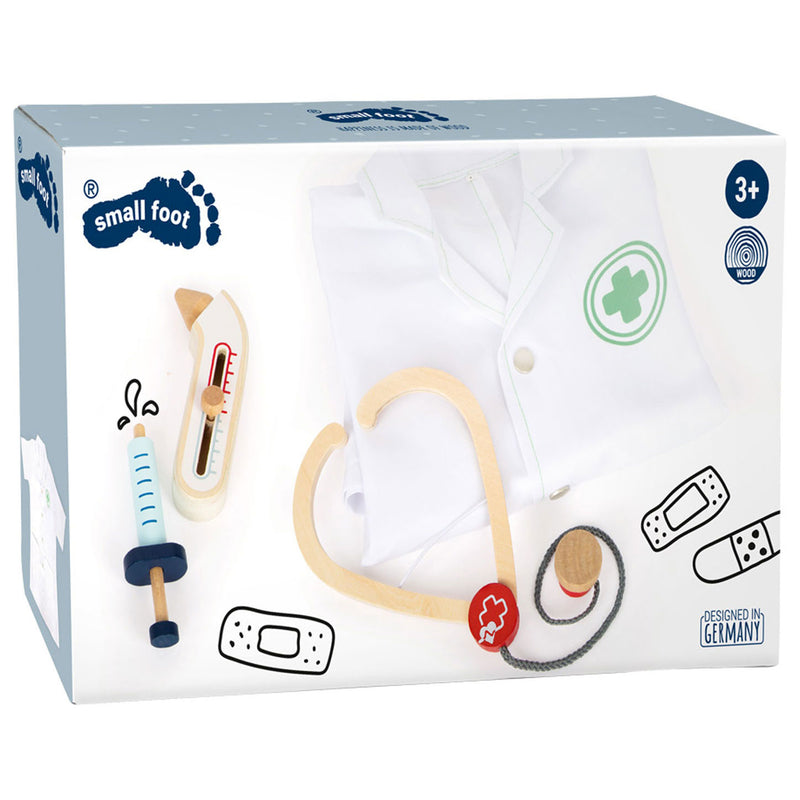 Afbeelding laden in galerijviewer, Small foot - dokterjas met houten accessoires, 4dlg.
