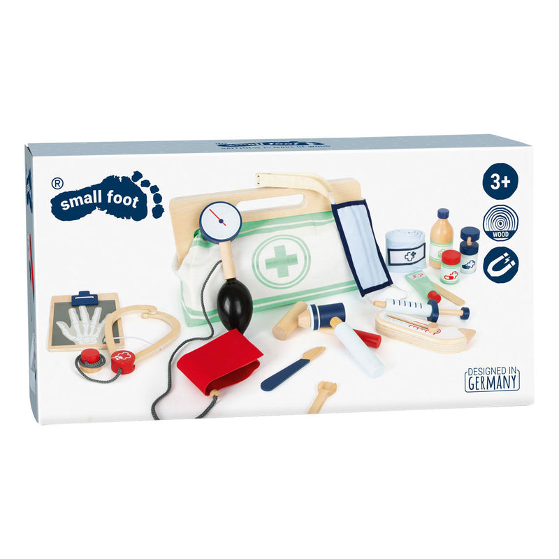 Afbeelding laden in galerijviewer, Small foot - dokterstas met houten dokter accessoires, 18dlg.
