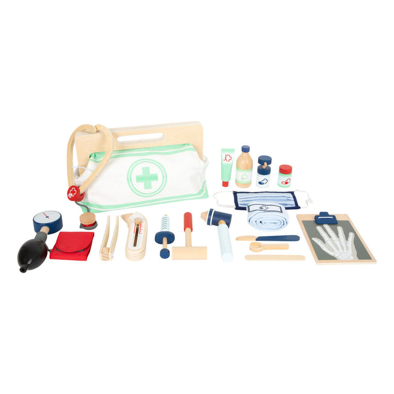 Afbeelding laden in galerijviewer, Small foot - dokterstas met houten dokter accessoires, 18dlg.
